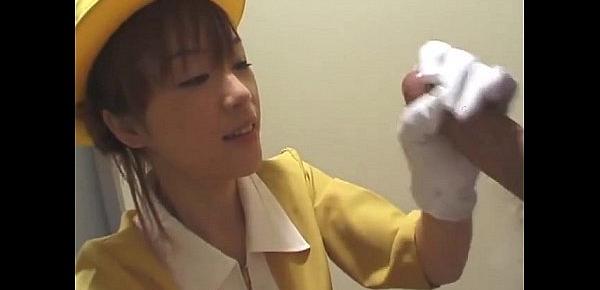  Japanese handjob with white gloves uncensored